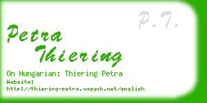 petra thiering business card